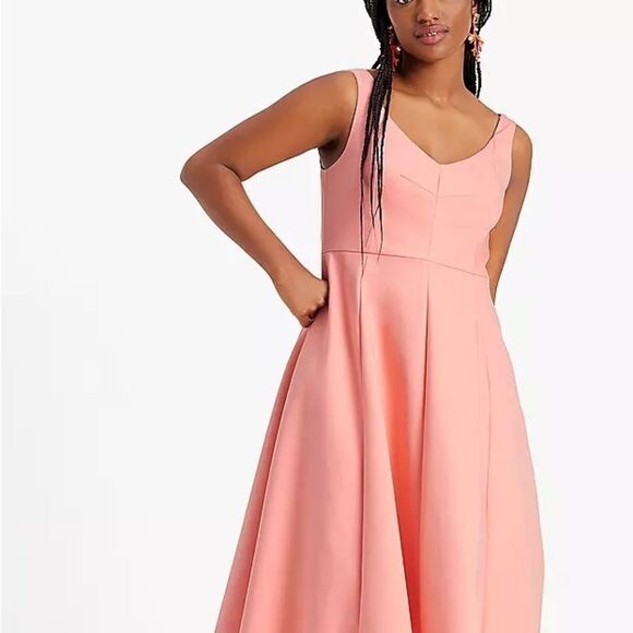 KATE Spade Twill Grace Dress pink sea Star fit and flare sz 2 NWT - Picture 3 of 15